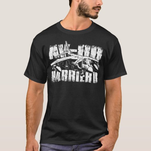 AV-8B Harrier II-Mannen Basic Dark T-Shirt (Voorkant)