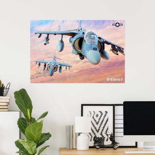 AV-8B HARRIER II POSTER (Thuiskantoor)