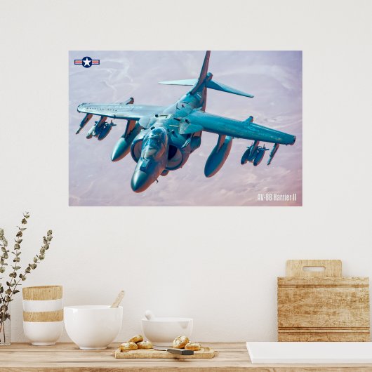 AV-8B HARRIER II POSTER (Keuken)