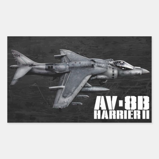 AV-8B Harrier II Rechthoekige Sticker (Voorkant)