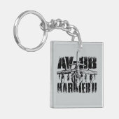 AV-8B Harrier II Square (dubbelzijdige) Sleutelhan Sleutelhanger (Voorkant Links)