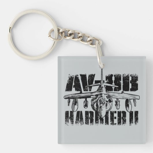 AV-8B Harrier II Square (dubbelzijdige) Sleutelhan Sleutelhanger (Voorkant)
