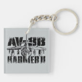 AV-8B Harrier II Square (dubbelzijdige) Sleutelhan Sleutelhanger (Achterkant)