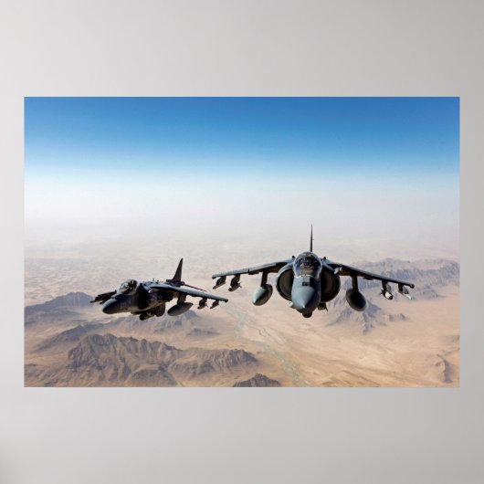 AV-8B Harrier II Vliegtuig Poster (Voorkant)