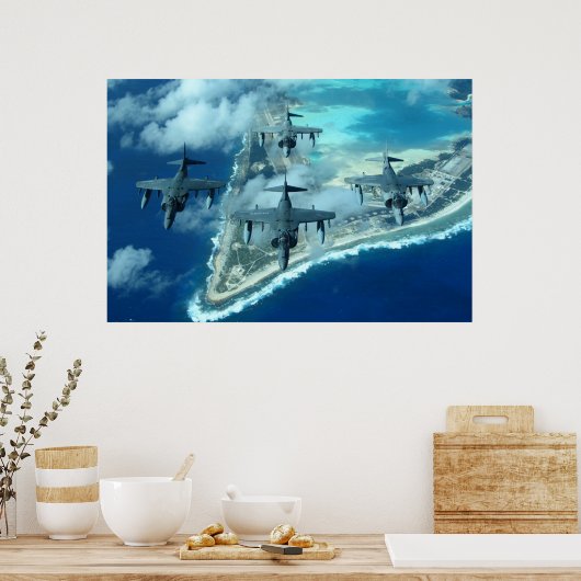 AV-8B Harrier II Vliegtuig Poster (Keuken)
