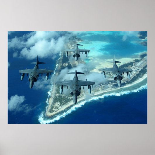 AV-8B Harrier II Vliegtuig Poster (Voorkant)