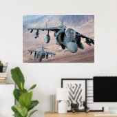 AV-8B Harrier II Vliegtuig Poster (Thuiskantoor)