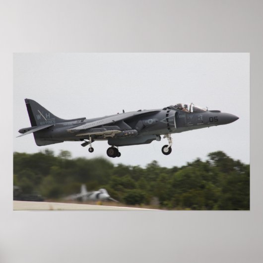 AV-8B Harrier II Vliegtuig Poster (Voorkant)