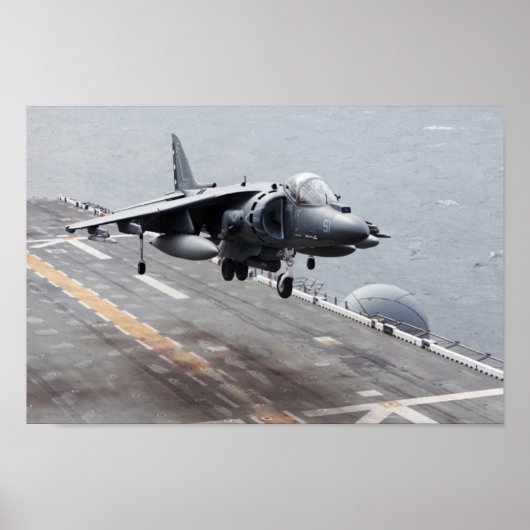 AV-8B Harrier II Vliegtuig Poster (Voorkant)