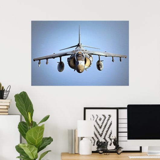 AV-8B Harrier II Vliegtuig Poster (Thuiskantoor)