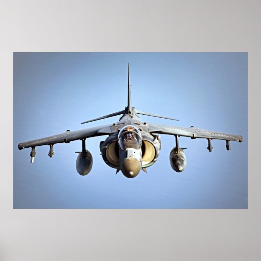 AV-8B Harrier II Vliegtuig Poster (Voorkant)