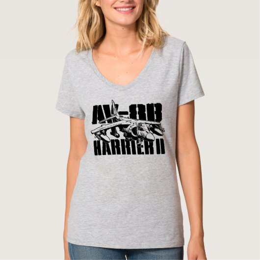 AV-8B Harrier II Women's Hanes Nano V-Neck T-Shirt (Voorkant)