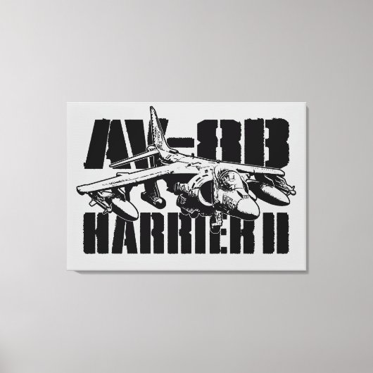 AV-8B Harrier II Wrapped Canvas Afdruk (Voorkant)