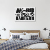 AV-8B Harrier II Wrapped Canvas Afdruk (Insitu (Slaapkamer))