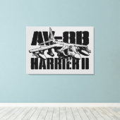 AV-8B Harrier II Wrapped Canvas Afdruk (Insitu (Houten vloer))