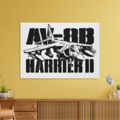 AV-8B Harrier II Wrapped Canvas Afdruk (Insitu (Woonkamer))