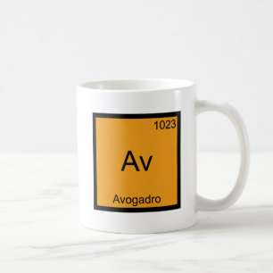 Av - Avogadro Grappig Element Chemie Symbool T-shi Koffiemok