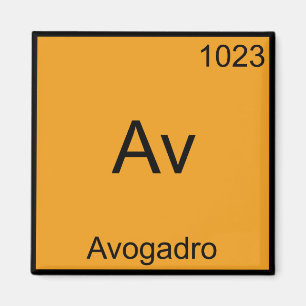 Av - Avogadro Grappig Element Chemie Symbool T-shi Magneet