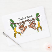 AV- Funny Monkeys Bedankt a Bunch Sticker (Envelop)