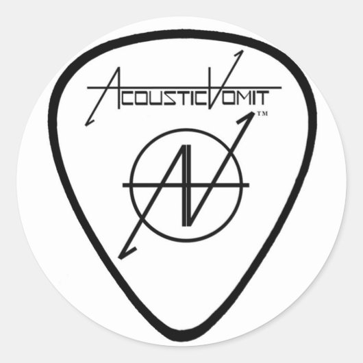 AV Guitar Pick Sticker (Voorkant)