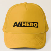 AV HERO YELLOW TRUCKER HAT TRUCKER PET (Voorkant)
