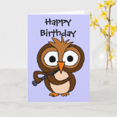 AV- het Spelen van de uil de Kaart van de (Gele Bloem)