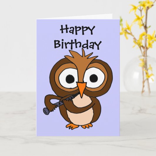 AV- het Spelen van de uil de Kaart van de (Gele Bloem)