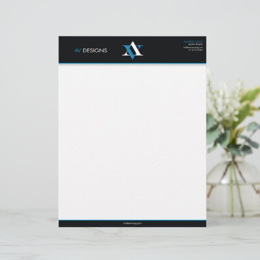 av letterhead briefhoofd ontwerp (Staand voorkant)