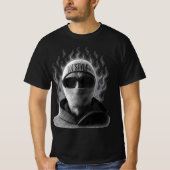 AV STYLE Flame Masked Streetwear T-shirt (Voorkant)