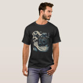 AV-technicus Geldegolven Camera Audiovisueel Techn T-shirt (Voorkant volledig)