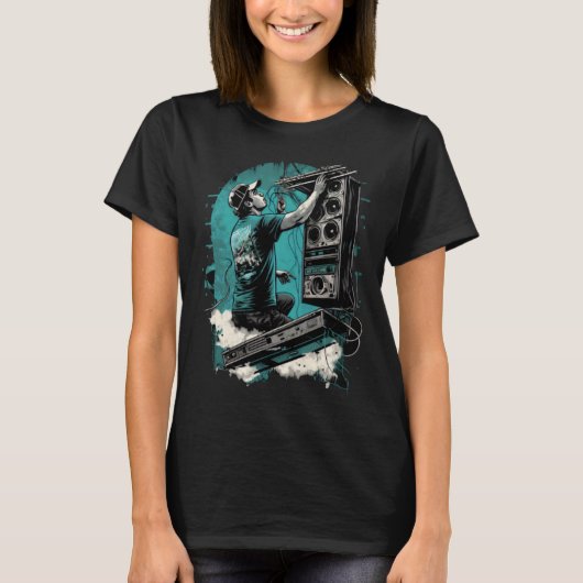 AV-technicus luidsprekerinstallatie audio visueel T-shirt (Voorkant)