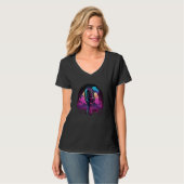 AV-technicus microfoon audiovisuele techniek gelui T-shirt (Voorkant volledig)