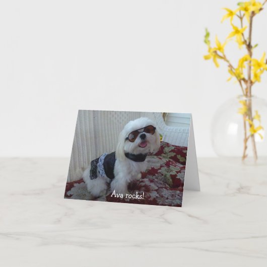 Ava-briefkaarten Kaart (Gele Bloem)