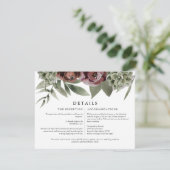 AVA Burgundy Floral Succulent Desert — Kaart (Staand voorkant)