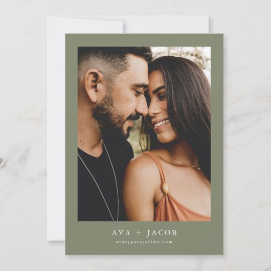 AVA Burgundy Floral Succulent Desert Save the Date Kaart (Achterkant)