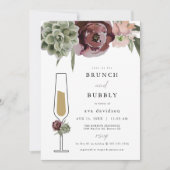 AVA Burgundy Succulent Brunch en Bubble Champagne Kaart (Voorkant)
