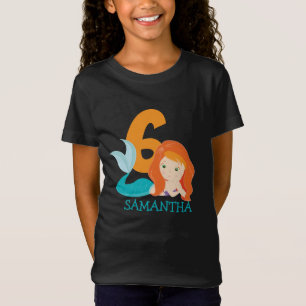 Ava - De Mermaid Goddess 6 de verjaardag T-Shirt
