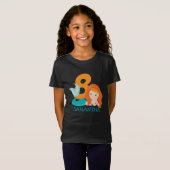 Ava - De Mermaid Goddess 8e verjaardag T-Shirt (Voorkant volledig)