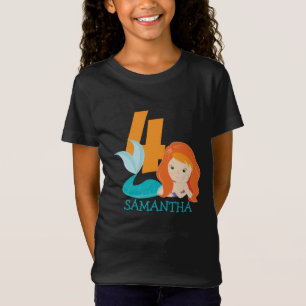 Ava - De Mermaid Goddess vierde verjaardag T-Shirt