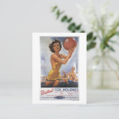Ava Gardner Kijk-a-like Butlin's Camps Briefkaart (Staand voorkant)