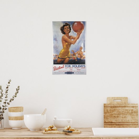 Ava Gardner Kijk-a-like Butlin's Camps Poster (Keuken)
