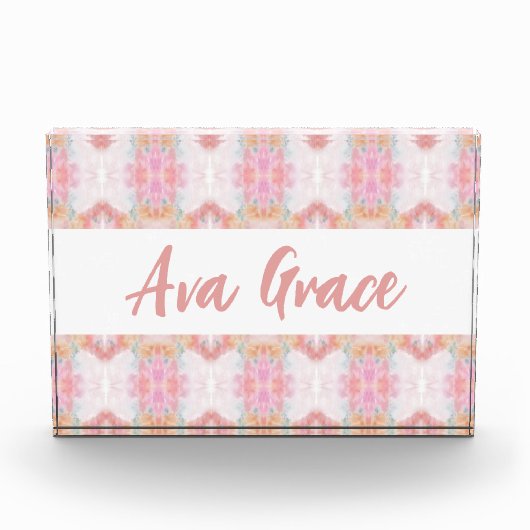 Ava Grace Print Decoratief Acryl Blok (Voorkant)