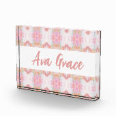 Ava Grace Print Decoratief Acryl Blok (Rechts)