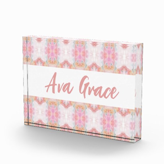 Ava Grace Print Decoratief Acryl Blok (Rechts)