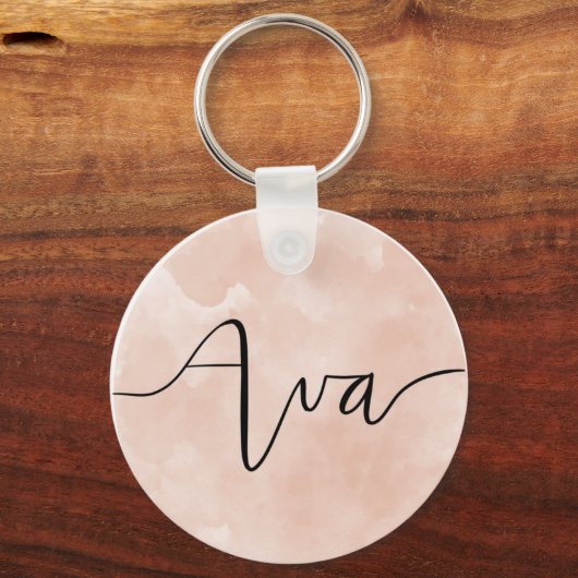 Ava Hand Lettered Name Sleutelhanger (Voorkant)