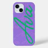 Ava Herhalende Naam Patroon Case-Mate iPhone Case (Achterkant)