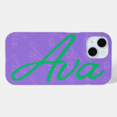 Ava Herhalende Naam Patroon Case-Mate iPhone Case (Achterkant (horizontaal))