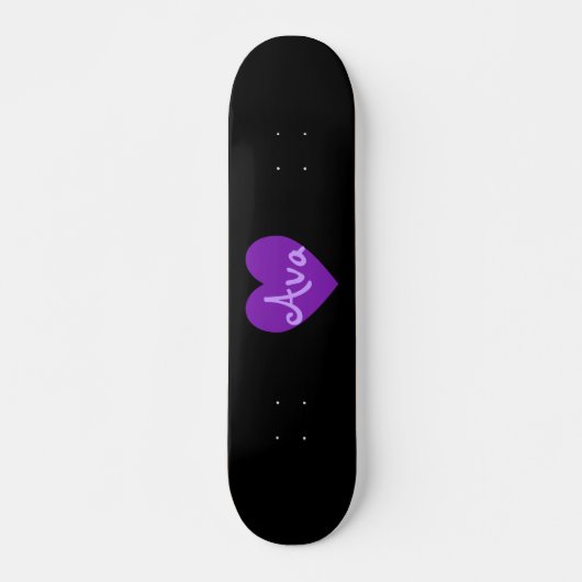 Ava in Paars Persoonlijk Skateboard (Voorkant)
