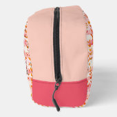 Ava Leigh Roze en Oranje Waterverf Bloemen Toilettasje (Rechts)