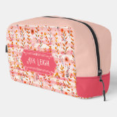 Ava Leigh Roze en Oranje Waterverf Bloemen Toilettasje (Rechterhoek)